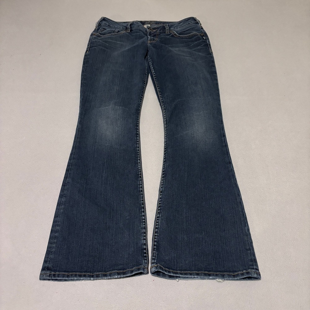 Silver Jeans Co Lael Womens Dark Wash Flare Leg 29x31 Denim Jeans Casual